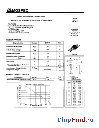 Datasheet 2SD613 manufacturer Mospec
