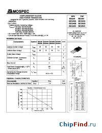 Datasheet BD250B manufacturer Mospec