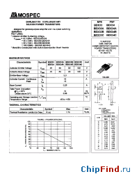 Datasheet BDX33B manufacturer Mospec