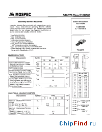 Datasheet S16C70 manufacturer Mospec