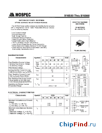 Datasheet S16S30 manufacturer Mospec