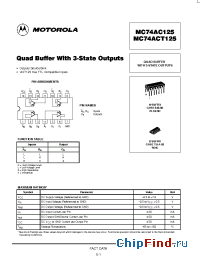 Datasheet 74AC125 производства Motorola