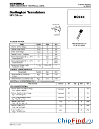Datasheet BC618 manufacturer Motorola
