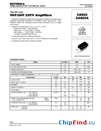 Datasheet CA922 производства Motorola