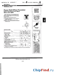 Datasheet IRF823 производства Motorola