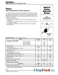 Datasheet MAC15-10 manufacturer Motorola
