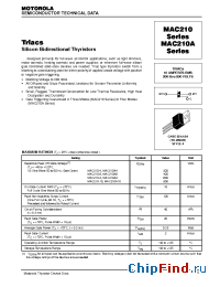 Datasheet MAC210A4 производства Motorola