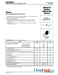 Datasheet MAC218A4 производства Motorola