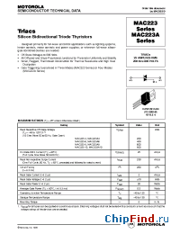 Datasheet MAC223A8 производства Motorola