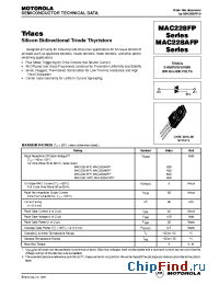 Datasheet MAC228-10FP manufacturer Motorola