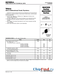 Datasheet MAC228A10 производства Motorola