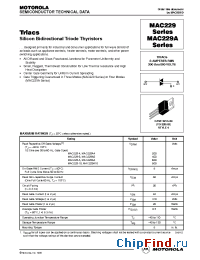 Datasheet MAC229-6 производства Motorola