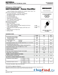 Datasheet MBR3045ST производства Motorola