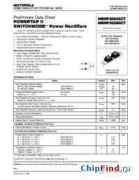 Datasheet MBRP30045CT manufacturer Motorola
