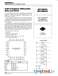Datasheet MC100E451FN производства Motorola