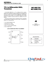Datasheet MC100ELT20D производства Motorola