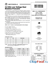 Datasheet MC12033AP производства Motorola