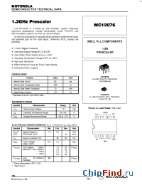 Datasheet MC12076D manufacturer Motorola