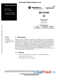 Datasheet MC13190D manufacturer Motorola