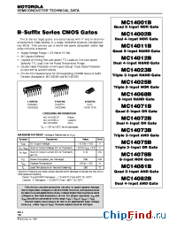 Datasheet MC14001 manufacturer Motorola