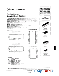 Datasheet MC74AC399 manufacturer Motorola