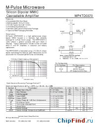 Datasheet MP4TD0370 производства M-pulse