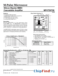 Datasheet MP4TD0700 производства M-pulse