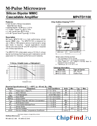 Datasheet MP4TD1100 производства M-pulse