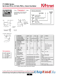 Datasheet F1139BA manufacturer MtronPTI