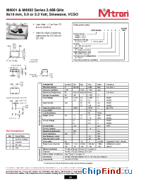 Datasheet M4001 производства MtronPTI