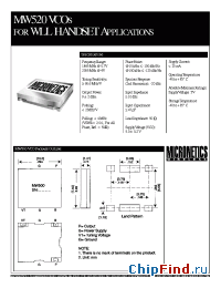 Datasheet MW520 производства Micronetics Wireless