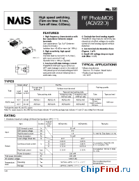 Datasheet AQV225AZ manufacturer Nais