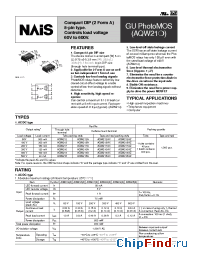 Datasheet AQW210AX manufacturer Nais