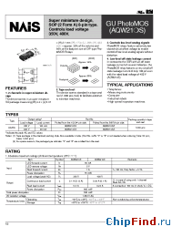 Datasheet AQW210SX manufacturer Nais