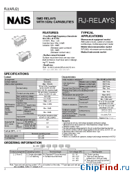 Datasheet ARJ20A4H manufacturer Nais