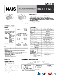 Datasheet DK1A1B-5V производства Nais