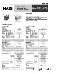 Datasheet HA1E-AC115V производства Nais