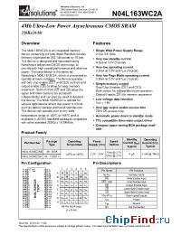 Datasheet N04L163WC2AX-XXI manufacturer NanoAmp