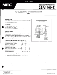 Datasheet 2SA1400-Z производства NEC