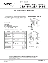 Datasheet 2SA1645 производства NEC