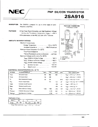 Datasheet 2SA916 производства NEC