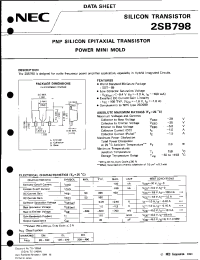 Datasheet 2SB798 производства NEC
