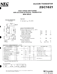 Datasheet 2SC1621 производства NEC