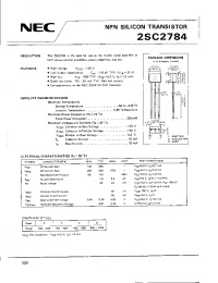 Datasheet 2SC2784 производства NEC
