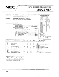 Datasheet 2SC2787 производства NEC
