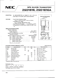 Datasheet 2SD1616A производства NEC