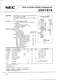 Datasheet 2SD1818 производства NEC
