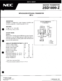 Datasheet 2SD1899-Z производства NEC