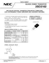 Datasheet 2SD2162 производства NEC
