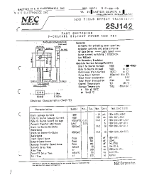 Datasheet 2SJ142 производства NEC